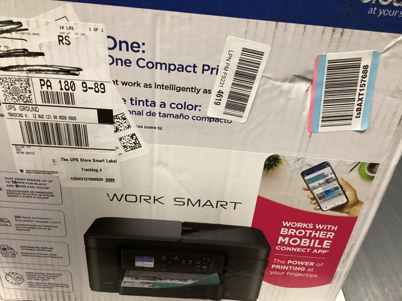 Condition photo showing New/Like New for brother work smart 1360 wireless color inkjet all-in-one printer with automatic duplex printing and 1.8” color display | includes refresh subscription trial(1) (mfc-j1360dw) (uses lc501 series inks) current model: mfcj1360dw new