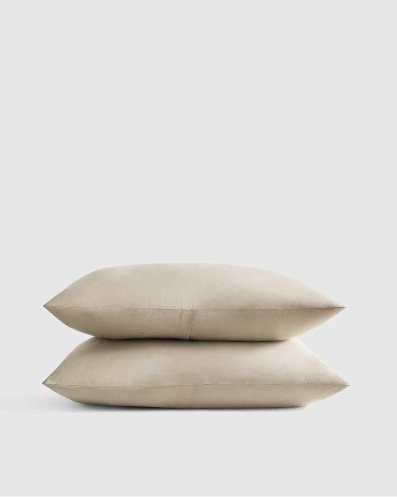 organic crisp percale sham set standard brown