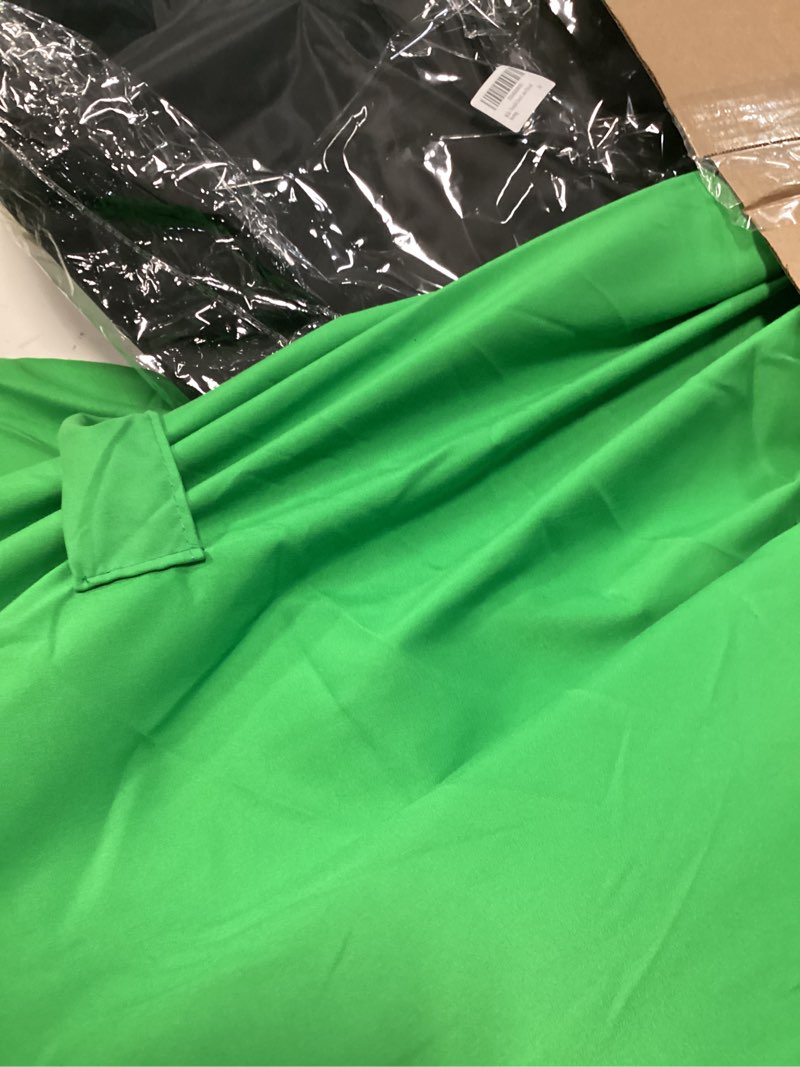 Condition photo showing Good Condition for Portable Green Screen Chair, 57 in Greenscreen Backdrop with Stand Double Sided Foldable Green Background, Chroma Key, for Photography Streaming Gaming Photo Zoom Video Chats and Meeting