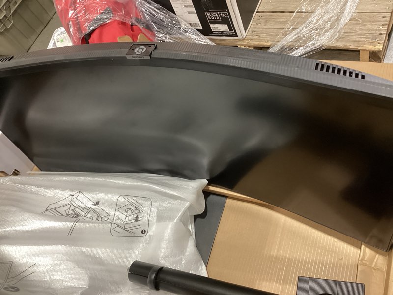 Condition photo showing As Is for SAMSUNG 34' Odyssey G5 Ultra-Wide Gaming Monitor with 1000R Curved Screen, 165Hz, 1ms, FreeSync Premium, Large Display, Eye Comfort, Multiple Ports, WQHD, LC34G55TWWNXZA, Black 34-inch Curved WQHD Resolution