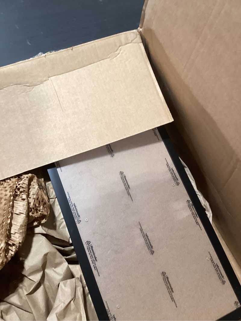 Condition photo showing Good Condition for hukonhep 9x19 black picture frames, photos frame with plexiglass, wall gallery photo frames, horizontal and vertical for wall mounting, home office decoration 9"x19"