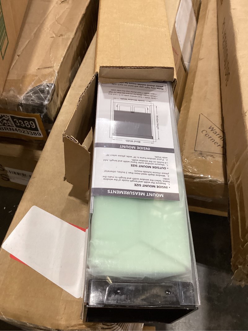 Condition photo showing Good Condition for aosky blackout roller shades cordless blinds for windows, free-stop shades with valance, thermal insulated fabric, uv protection, natural woven blinds for home and office (31" w x 72" h, white) white 31"w x 72"h