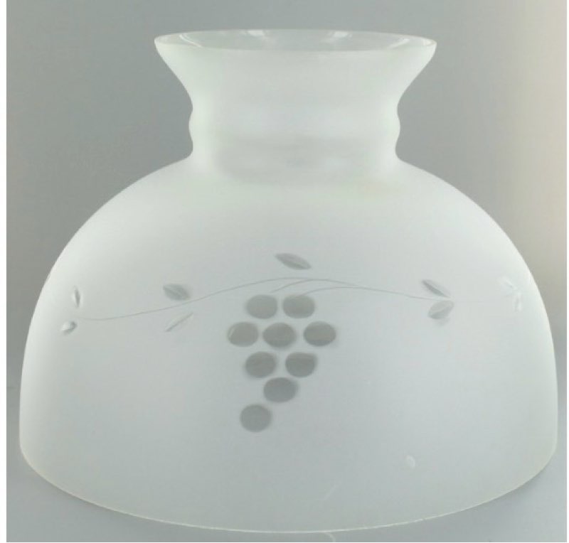  Sandblasted with Grape Pattern Student Shade with 10in. Neck