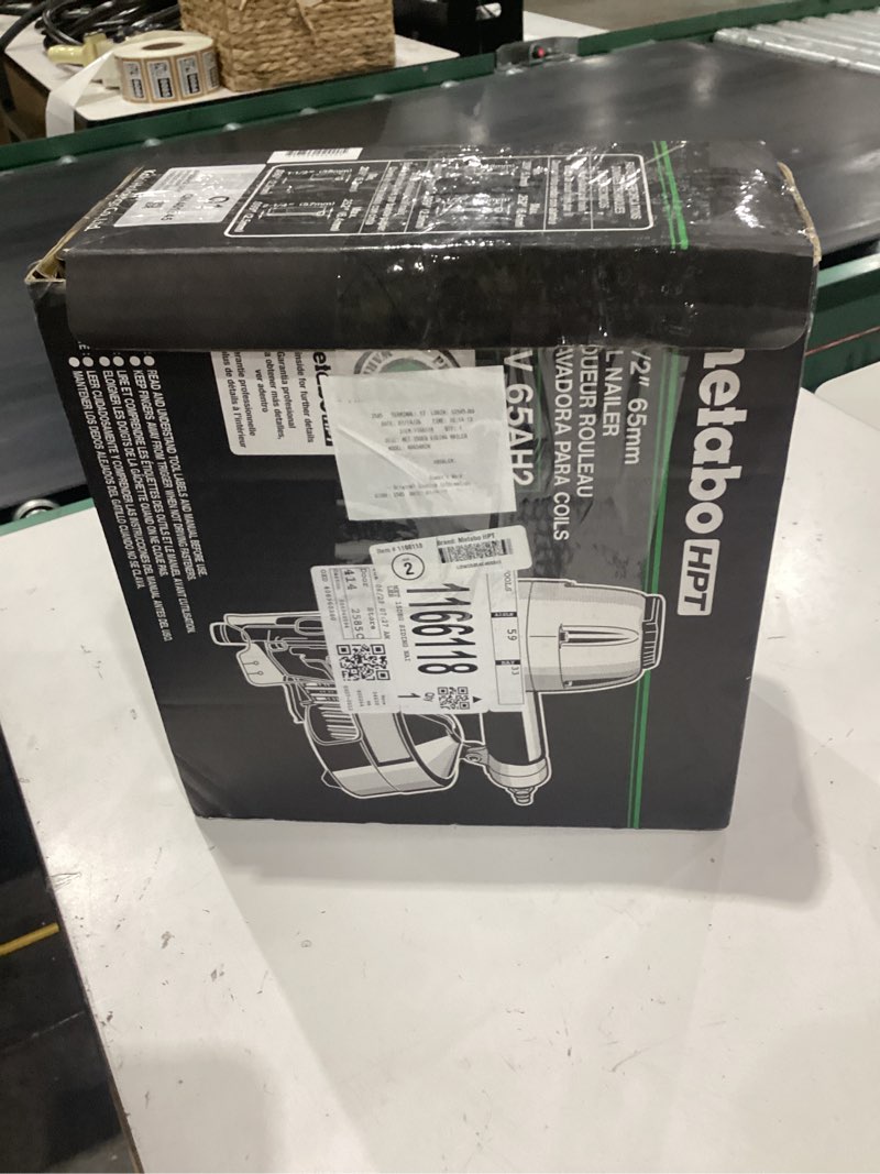 Condition photo showing As Is for metabo hpt 2-1/2-in 15-degree pneumatic siding nailer