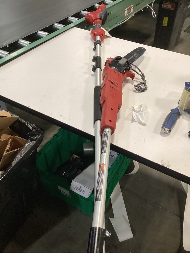Condition photo showing As Is for toro flex-force 60-volt max 10-in 2 ah battery pole saw