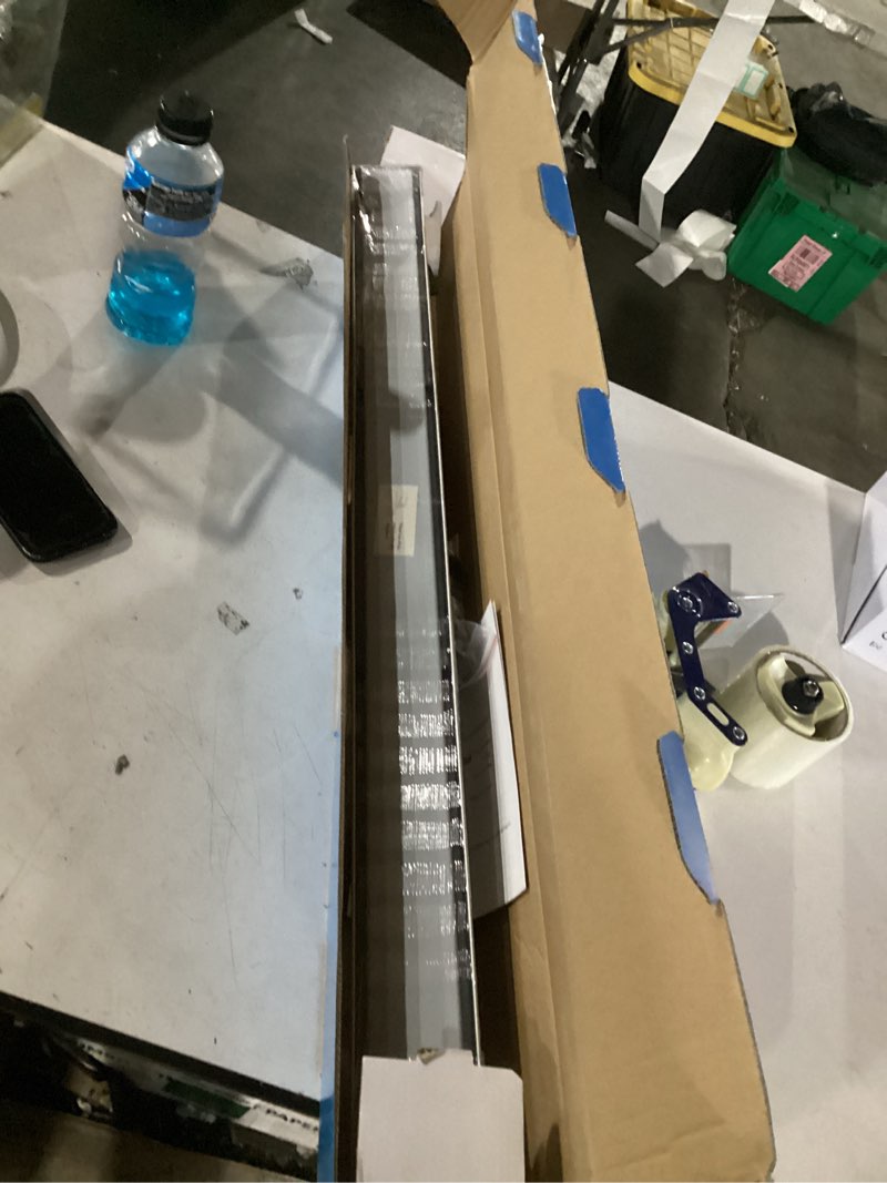 Condition photo showing Good Condition for sanitemodar linear shower drain, linear drain 36 inch with tile insert 2 in 1 panels, aisi 304 stainless steel brushed shower floor drain with adjustable feet and hair catcher tile insert grate 36 inch