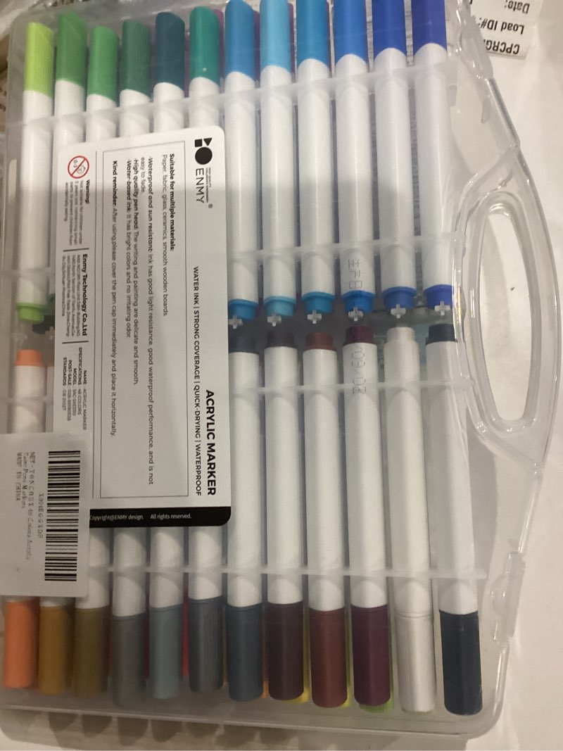 Condition photo showing New/Like New for 48 Acrylic Paint Pens, Acrylic Paint Markers, Premium Paint Marker Set for Paper, Wood, Canvas, Stone, Rock Painting, Glass, Ceramic Surfaces, Fine Tip Permanent Paint Markers for Kids and Adults 48 Colors Paint Markers