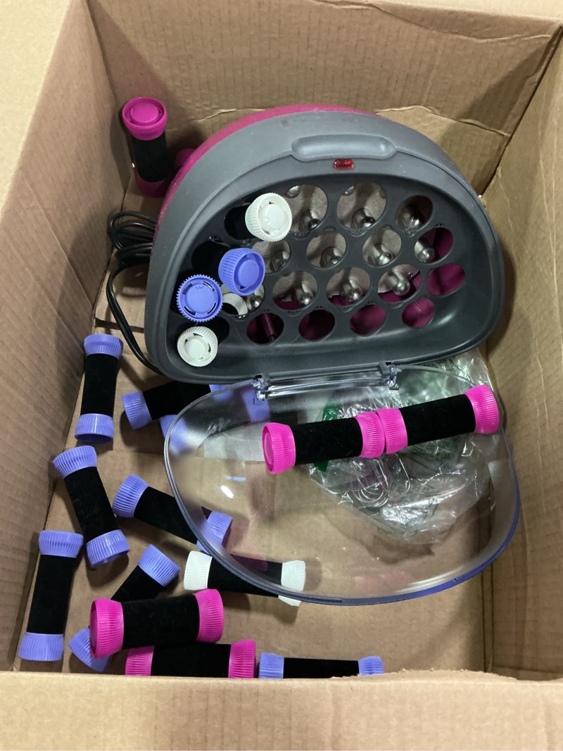 Condition photo showing Good Condition for Remington Ionic Conditioning Hair Setter, 20 Velvet Hair Rollers, 6 Large (1¼”), 10 Medium (1"), 4 S