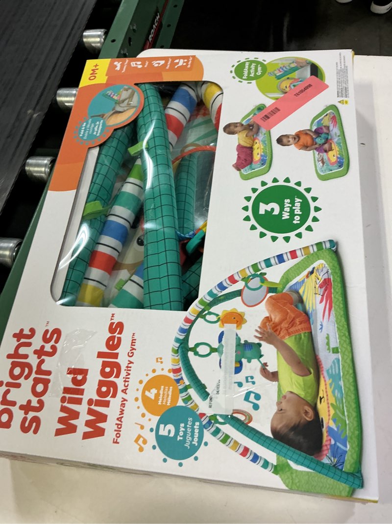 Condition photo showing Good Condition for bright starts wild wiggles baby activity gym & machine-washable play mat - green