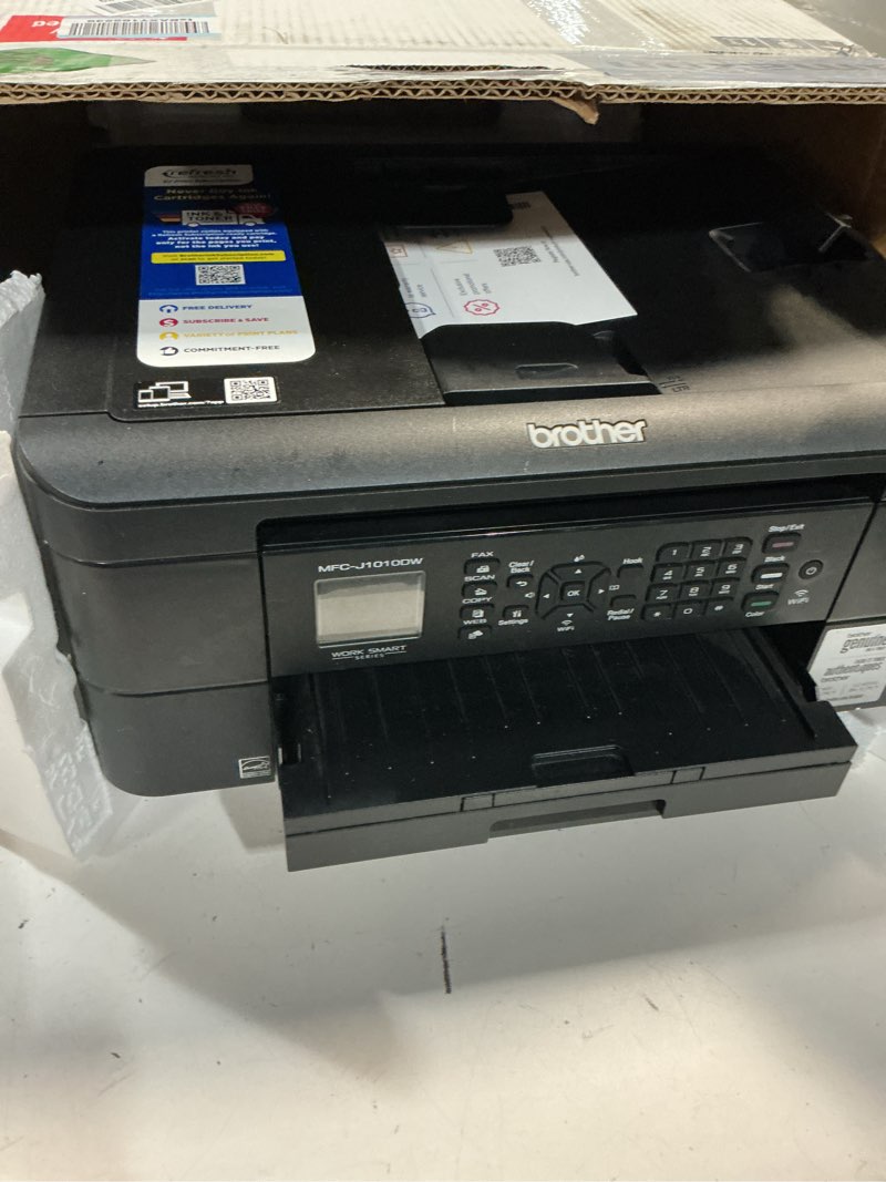 Condition photo showing Good Condition for Brother MFC-J1010DW Wireless Color Inkjet All-in-One Printer with Mobile Device and Duplex Printing, Refresh Subscription and Amazon Dash Replenishment Ready (Renewed Premium) Previous Model: MFCJ1010DW Renewed (Refurbished)