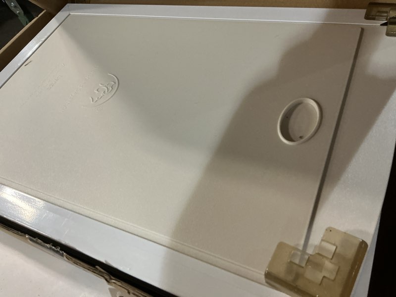 Condition photo showing Good Condition for [MAVRICPOWER] Aluminum Large Dog Door for Door, Doggy Door with 2 Sliding Lock Panels, Doggie Door for Large Dogs Up to 80 lbs White Large