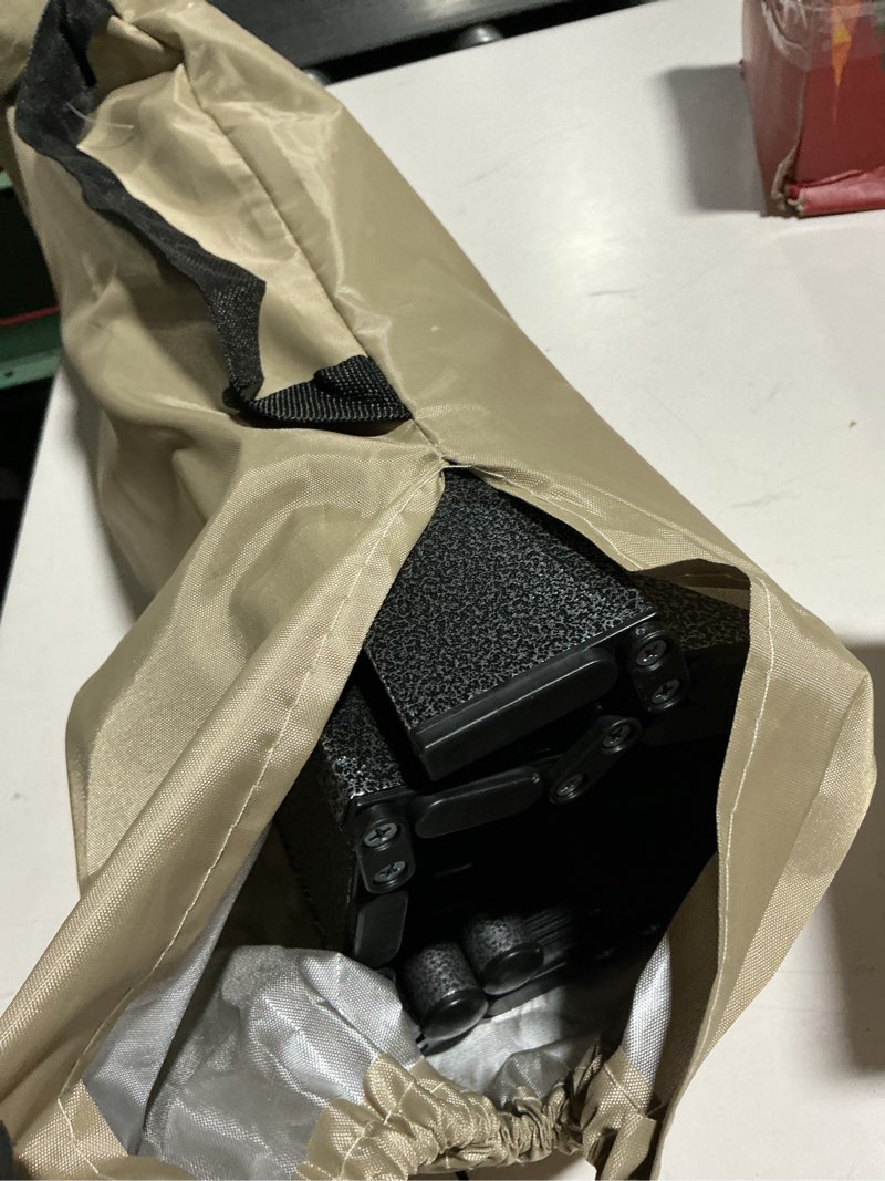 Condition photo showing As Is for Opliy Portable Folding Camping Table for 2-4 Persons Aluminum Collapsible Table Lightweight with Carry Bag for Camping, Hiking, Picnics, BBQ, Beach Trips & Tailgating