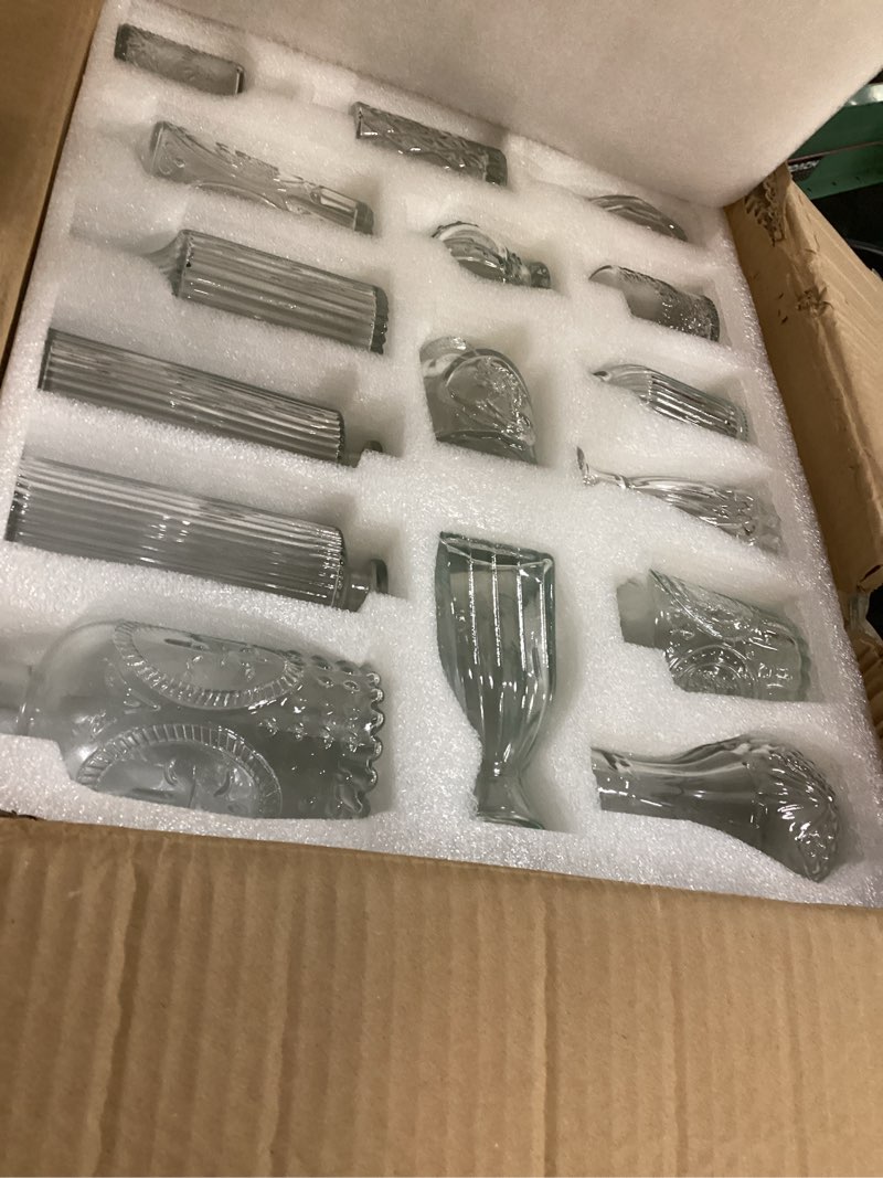 Condition photo showing Good Condition for glass bud vases set of 64 - assorted small mini glass vases for flowers, crystal vintage vase set, bulk centerpieces for table décor, wedding, home and events (clear, 64 pcs) clear 64 pcs