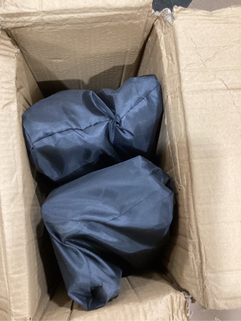 Condition photo showing Good Condition for homcosan portable low folding beach chairs set of 2 with detachable umbrellas - lightweight camping chairs for adults with cup holder & storage pockets, carry bag included (navy & blue) chair with umbrella navy & blue 2 packs