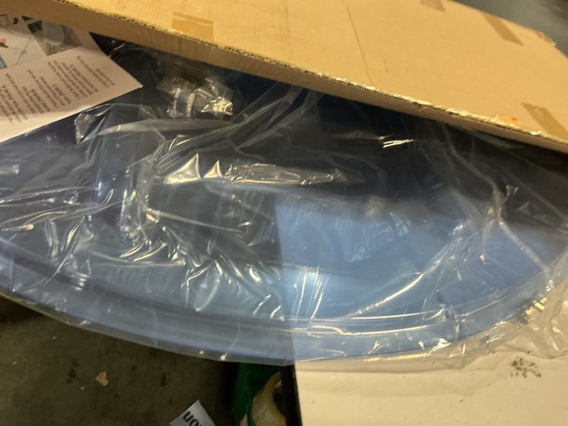 Condition photo showing New/Like New for 6 pcs basement window well covers 39" x 17" x 2.5" round flat outside plastic egress window well cover for snow rain weather against outdoor use 39" x 17" x 2.5" classic 6