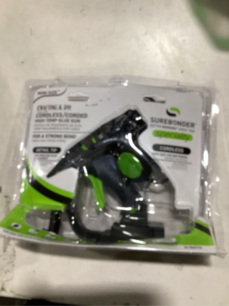 Condition photo showing Good Condition for Surebonder Cordless/Corded High-Temperature Mini Hot Glue Gun with Fine Tip for Detailed Crafting an