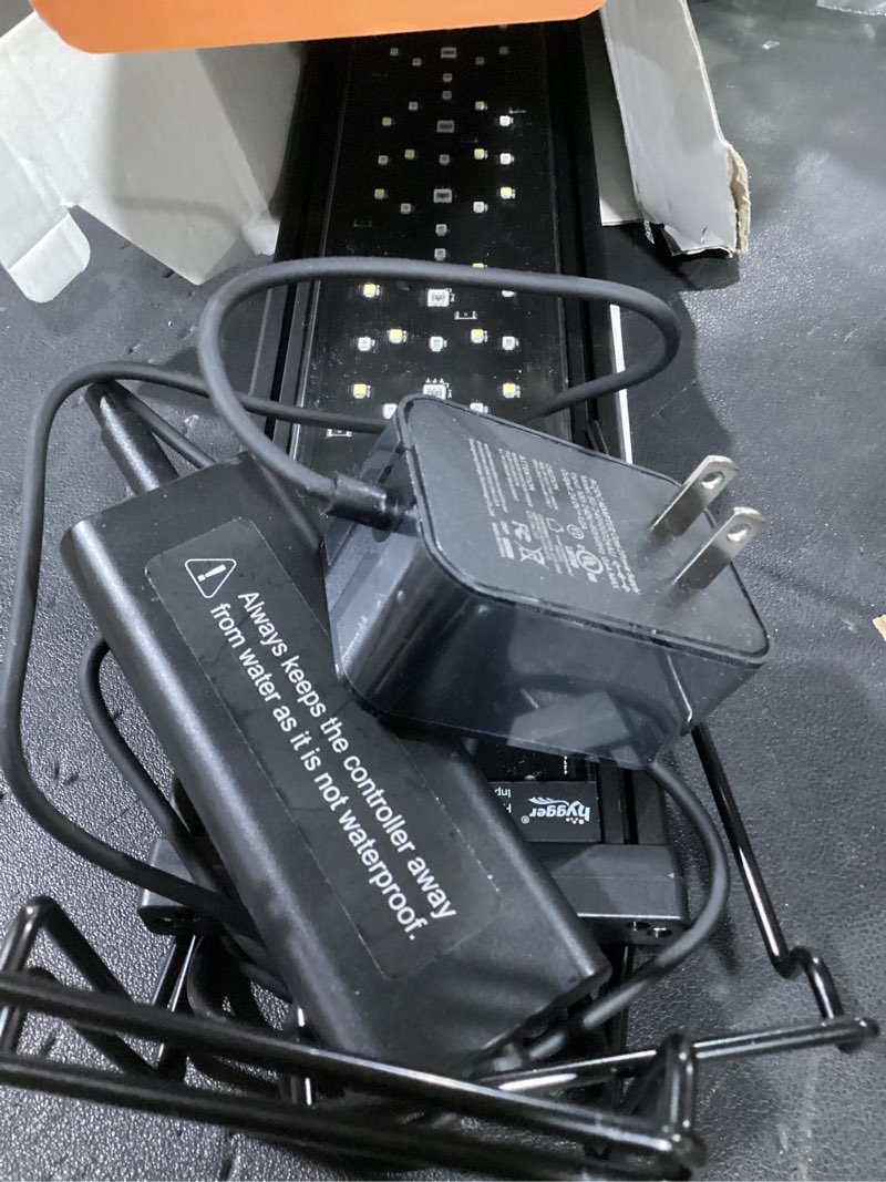 Condition photo showing Good Condition for hygger auto on off aquarium led light, 4 mode lighting full spectrum fish tank light 24/7 timer colorful fish/sun/nightlight/wrgb cycle for freshwater 22w for 18in~27in long tank