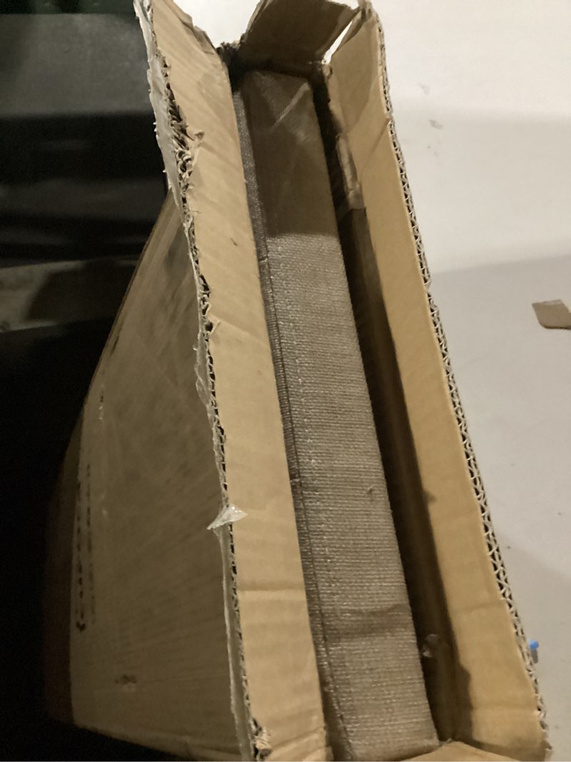 Condition photo showing As Is for CUYOCA Shoe Storage Ottoman Foldable Seat Footrest Tufted Bench End of Bed Storage with Flipping Lid, 166L Storage Upholstered , Linen Fabric Beige, 45.3 Inches 45.3" Flip Beige