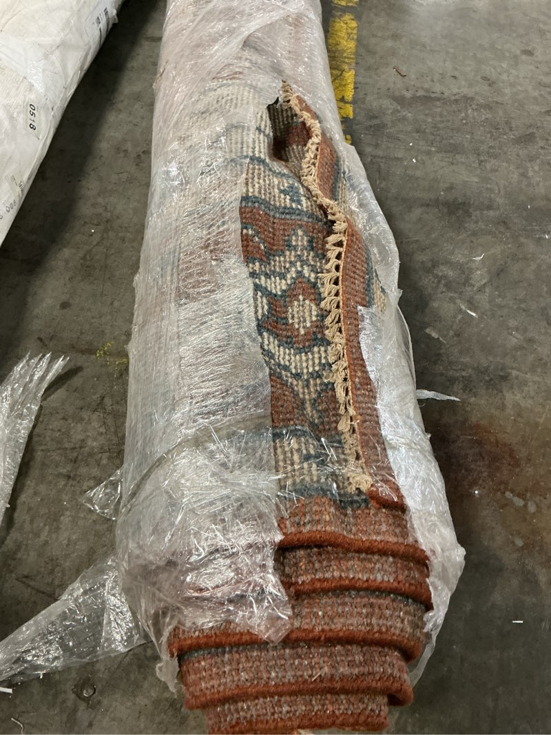 Condition photo showing As Is for antique turkish kars rug 9’2”
