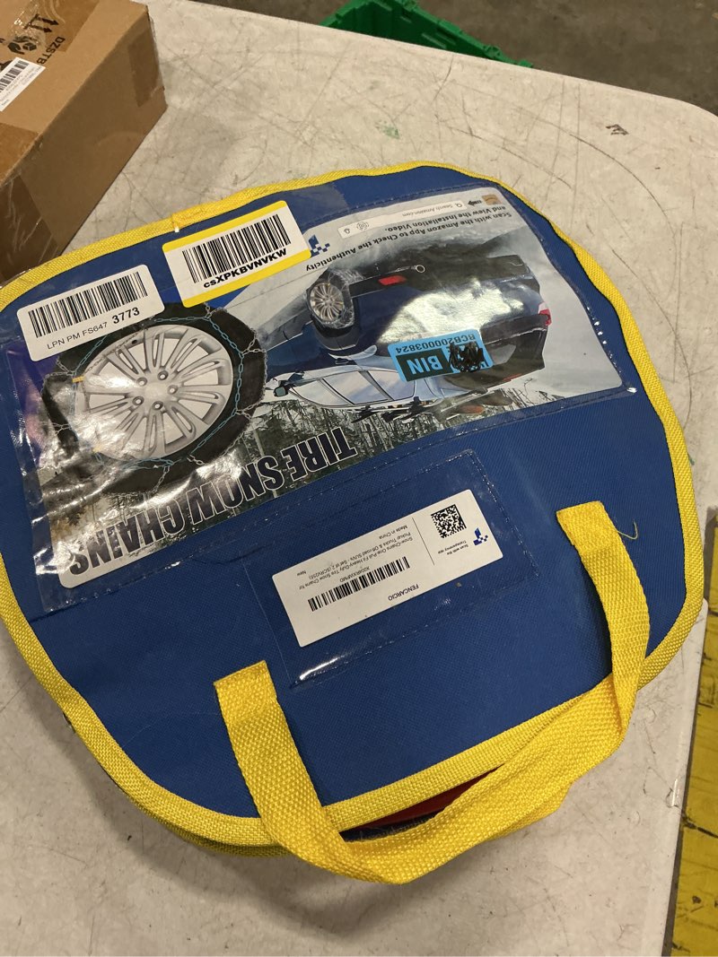 Condition photo showing New/Like New for snow-chains easy install tire-chains, one-pull fit heavy-duty tire snow chains for pickup trucks & suvs off-road, emergency tire traction car tires 235 245 255 265 275 - set of 2 (scrv255)