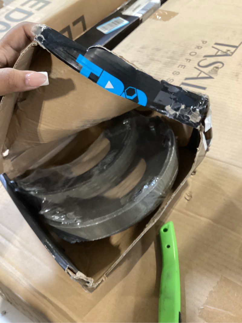Condition photo showing As Is for trq rear parking brake shoe set for 2010-2015 lexus rx350 rx450h 2006-2007 subaru b9 tribeca 2008-2014 tribeca 2014-2019 toyota highlander 2011-2020 sienna bfa17199