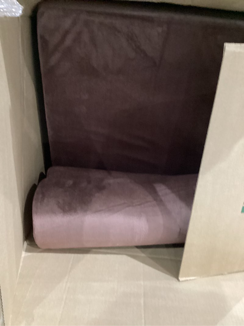 Condition photo showing Good Condition for hombys 5-in-1 recliner seat cushion for elderly+lumbar support pillow + leg pad, with adjustable half moon neck pillow & footrest, foam filling with velvet fabric, thick & non-slip, brown