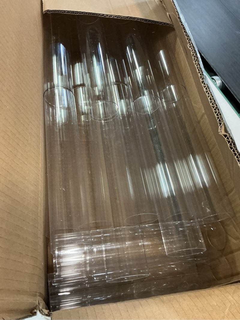 Condition photo showing Good Condition for barydat 4 pcs acrylic candelabra centerpieces clear taper candle candlestick holder crystal 5 arm candlesticks holder with acrylic shade pillar fit 0.87" led candle for wedding dinner party (clear) clear 4