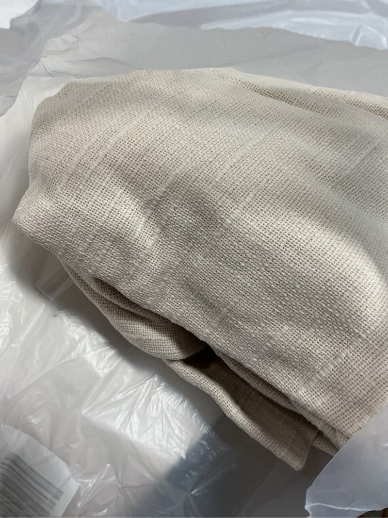 Condition photo showing Good Condition for quince cotton slub curtain, 48x96, natural