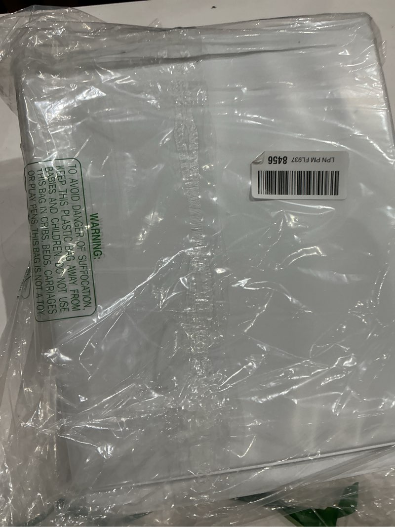 Condition photo showing New/Like New for 3 ring binders, 6 inch d ring heavy duty large binder with pockets for 8.5" x 11" sheet size, durable non-stick customizable clear view cover (white) 6 inch (1 pack) white