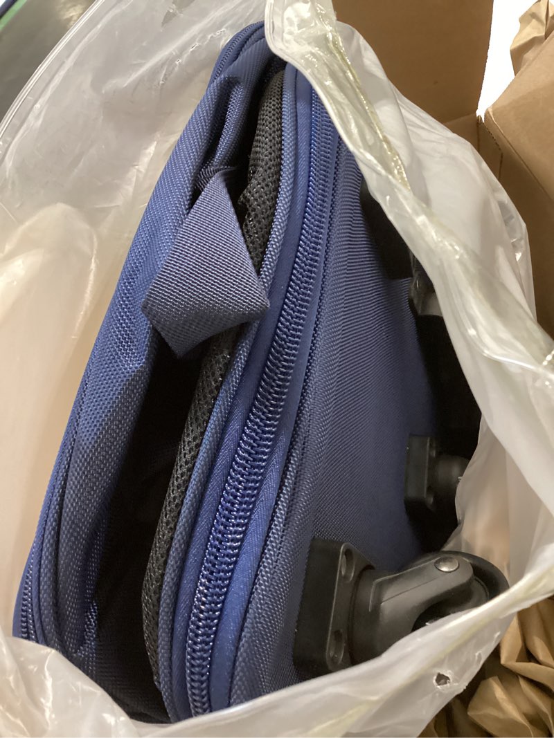 Condition photo showing Good Condition for milada expandable luggage bags for travel foldable suitcase with wheels collapsible rolling travel duffle bag lightweight large suitcases without telescoping handle, blue