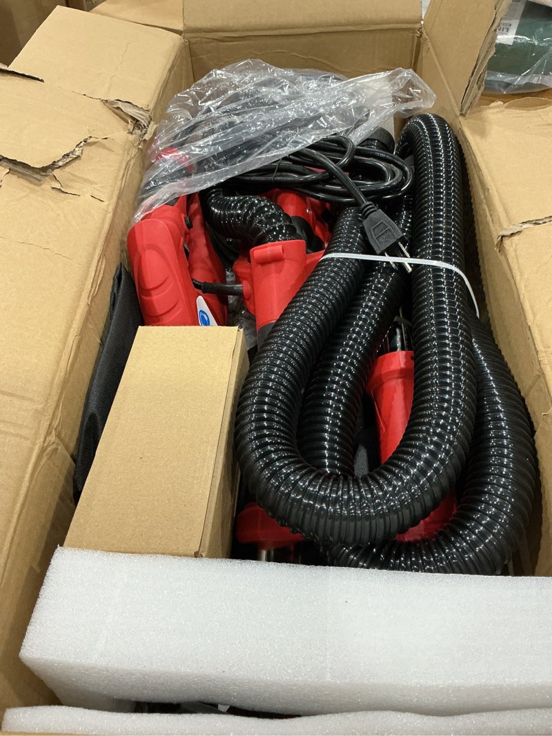 Condition photo showing Good Condition for drywall sander, 2026 upgraded 8-amp popcorn ceiling removal tool with 7 variable speed 800-1800rpm, drywall sander with vacuum dust collector with led light, extendable handle,12pcs sanding discs red & black