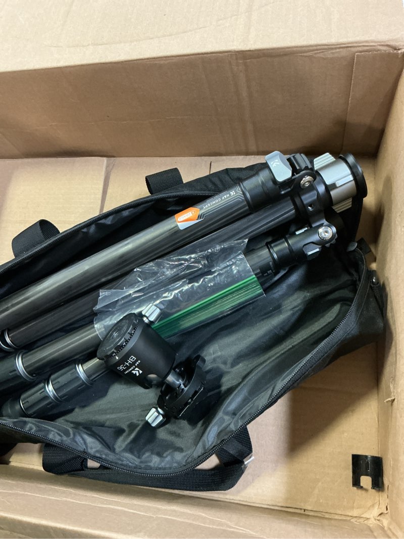 Condition photo showing As Is for K&F Concept X-Series 68 inch/172cm Carbon Fiber Camera Tripod,Professional Photography Tripod with 36mm Metal Ball Head Load Capacity 16KG/35.2lbs for Indoor Outdoor Use X284C4+BH-36