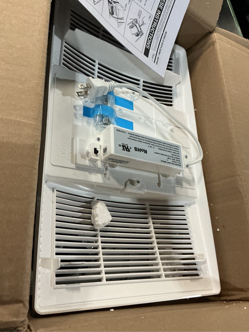 Condition photo showing Good Condition for broan-nutone bathroom exhaust fan with heater quiet 1.5 sones, 80 cfm and 3-level cct lighting, powerful ventilation and warm comfort for any bathroom 80 cfm led light fan and heater