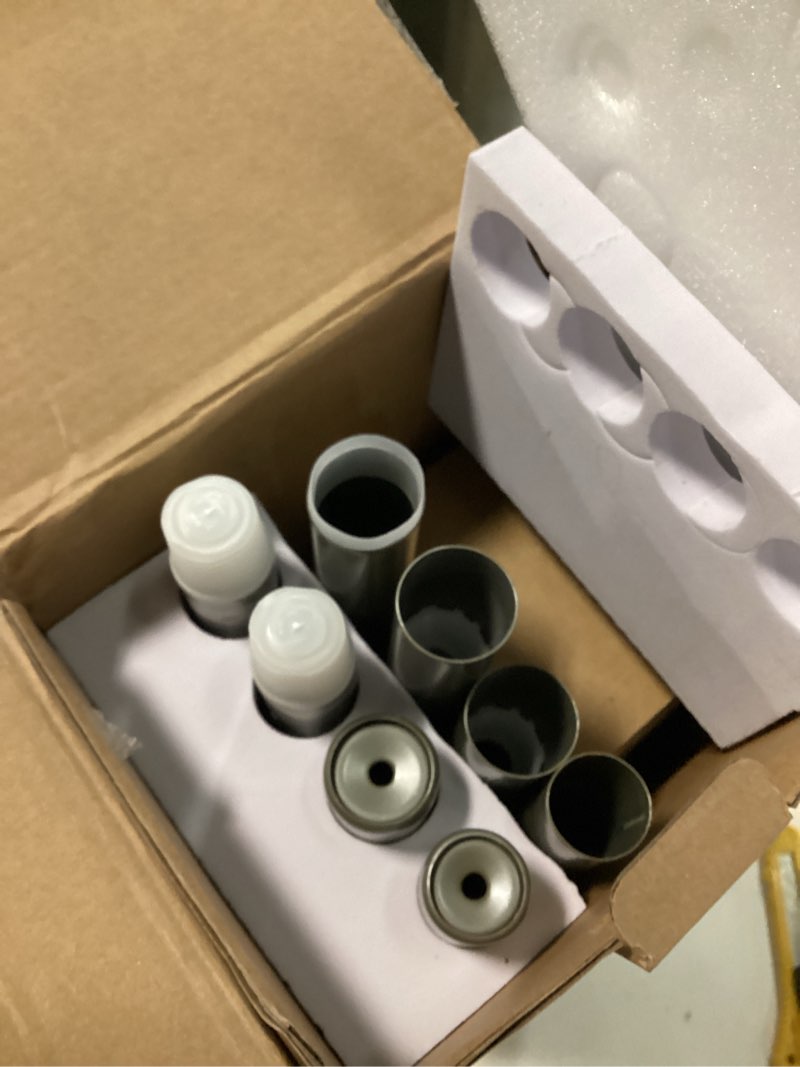 Condition photo showing Good Condition for kamanina curtain rods 2 pack 32 to 58 inches (2.6-4.8ft), 1 inch curtain rod for windows, single drapery rods adjustable with square finials, antique silver antique silver 32-58"(2 pack)