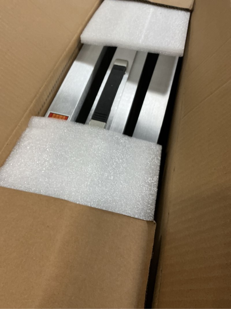 Condition photo showing New/Like New for vnn portable wheelchair ramp 5ft, seamless non-slip aluminum ramps for wheelchairs for home, handicap wheelchair ramps for home steps, aluminum loading dock plates, black aluminum 5ft (usable height 5-15 inch)