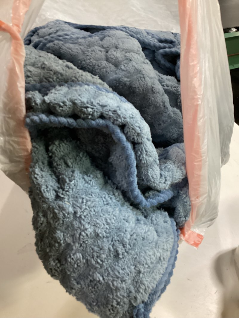 Condition photo showing As Is for REDKISS Blue Microfiber Bath Towels Set of 6-35x70 Inches Oversized Bath Sheets, Extra Large Bath Towels Set of 6 for Adults, Super Soft Waffle Microfiber Shower Towels for Bathroom Hotel Towel Blue Set of 6