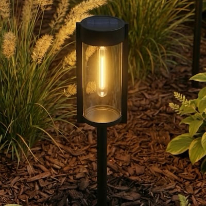 2 harbor breeze 15 -lumens matte black solar led outdoor path light ( 3000-k )