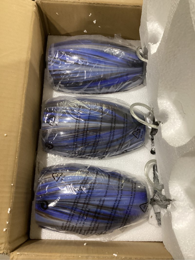 Condition photo showing New/Like New for mini art glass dark blue pendant lights kitchen island hand blown mini glass pendant lights with brush nickel finish adjustable cord for kitchen over sink,hallway,dining room,stairsway dark blue mixing brown black-1pack