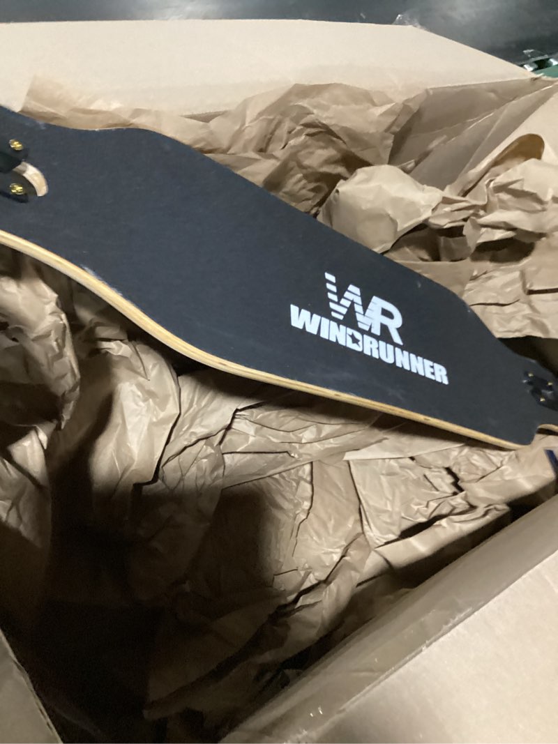Condition photo showing New/Like New for (similar to) windrunner 41inch freeride longboard skateboard,8-ply natural maple drop through freestyle complete skateboard cruiser pintail for cruising,carving,free-style and downhill with t-tool skull