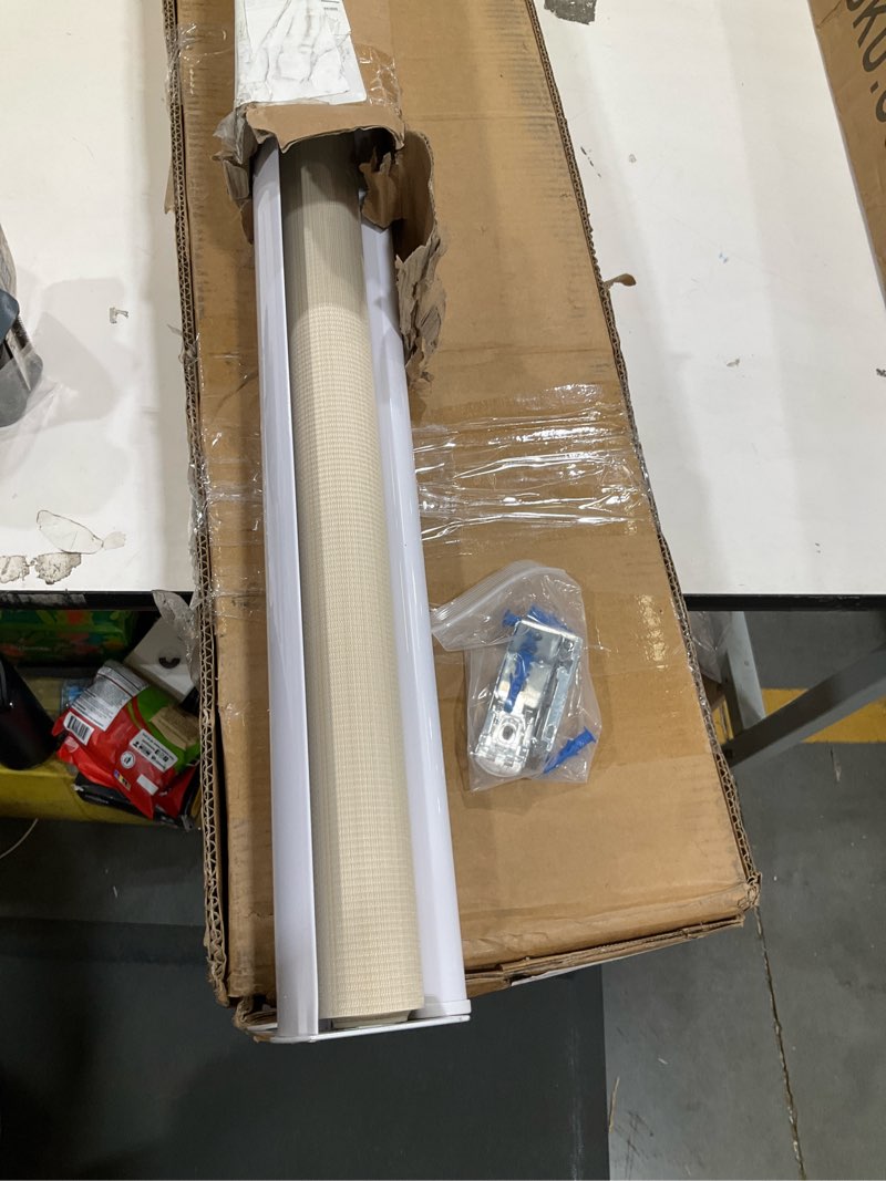 Condition photo showing Good Condition for cordless zebra blinds for indoor windows free-stop zebra shades dual layer light filtering sheer shades roller window blinds for home (30" w x 72" h, cream) 30"w x 72"h cordless cream