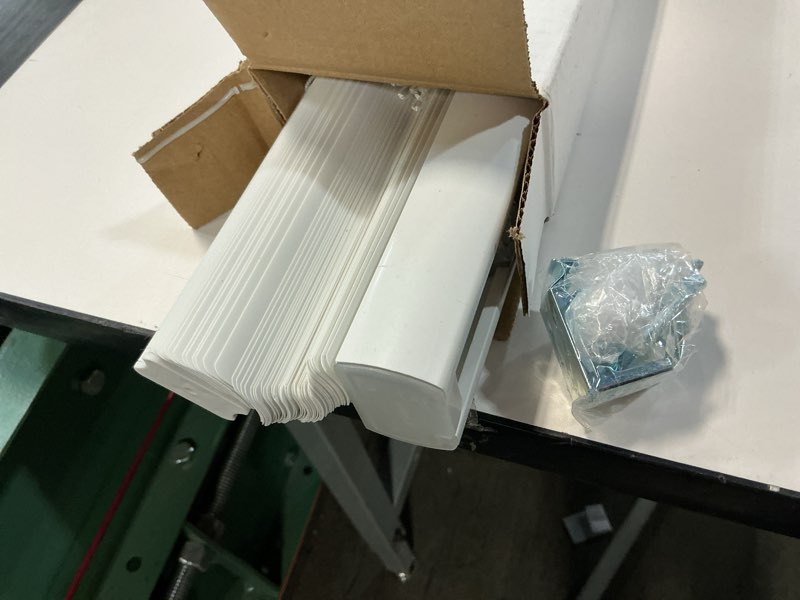 Condition photo showing As Is for  LOTUS & WINDOWARE Cordless Mini Blind, 1\" Vinyl Slats, 34" Wide x 64\" Long - White, Window Blinds for Home and Office, Interior Door Blinds - Light Filtering