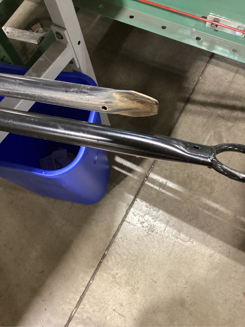 Condition photo showing As Is for harbor breeze 9-ft h black powder-coated steel outdoor string light pole