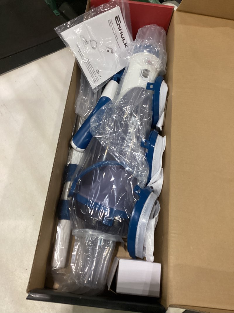 Condition photo showing Good Condition for pool vacuum for above ground pool with a telescopic pole, running time up to 1h, t403 handheld rechargeable pool cleaner with powerful suction up to 18.5 gallons/min, ideal for leaves, debris l1 blue