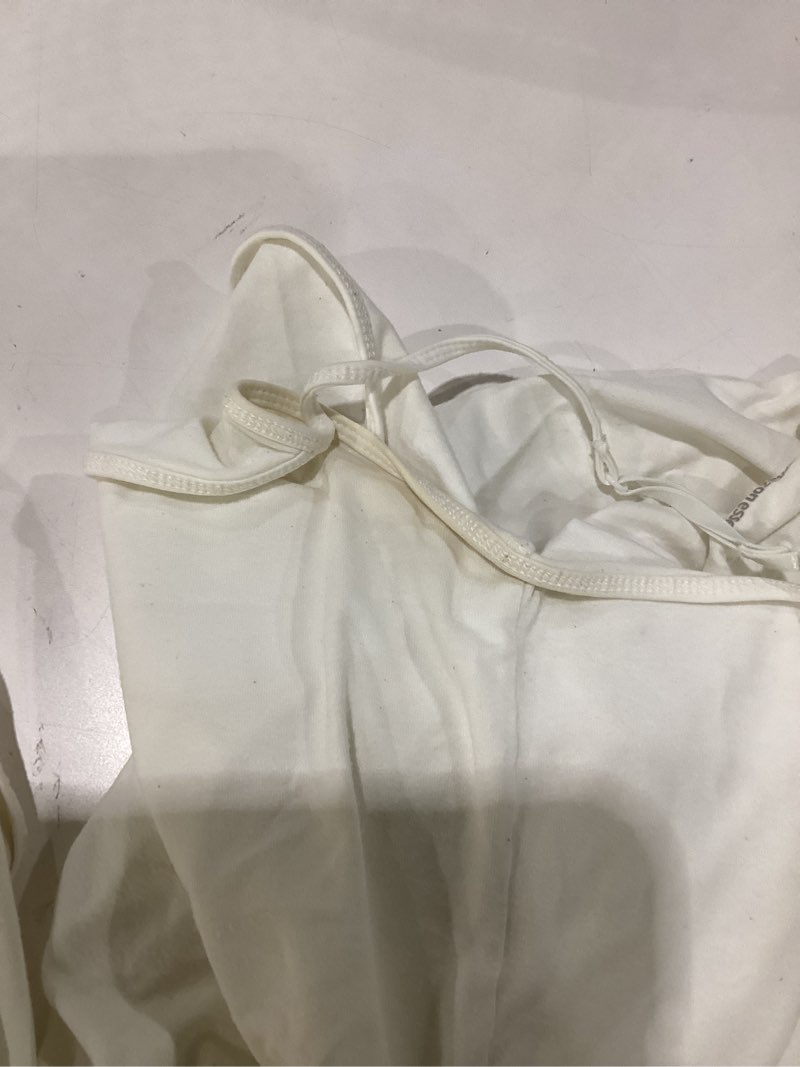Condition photo showing As Is for amazon essentials women's slim-fit v-neck cami, large white set, used