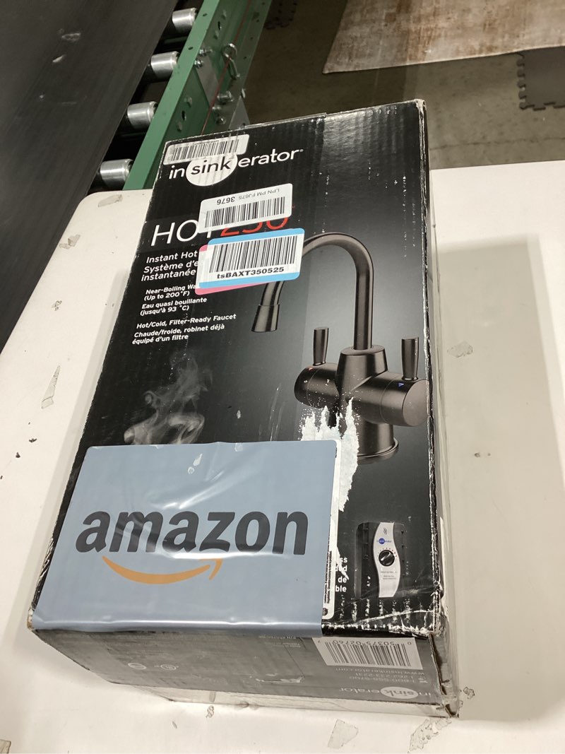 Condition photo showing Good Condition for insinkerator stainless steel tank, hc250mblk-ss hot250 system, 2-handle drinking faucet in matte black with 2/3-gallon, filter-compatible instant hot/cold water dispenser matte black hot250 - hot and cold dispenser