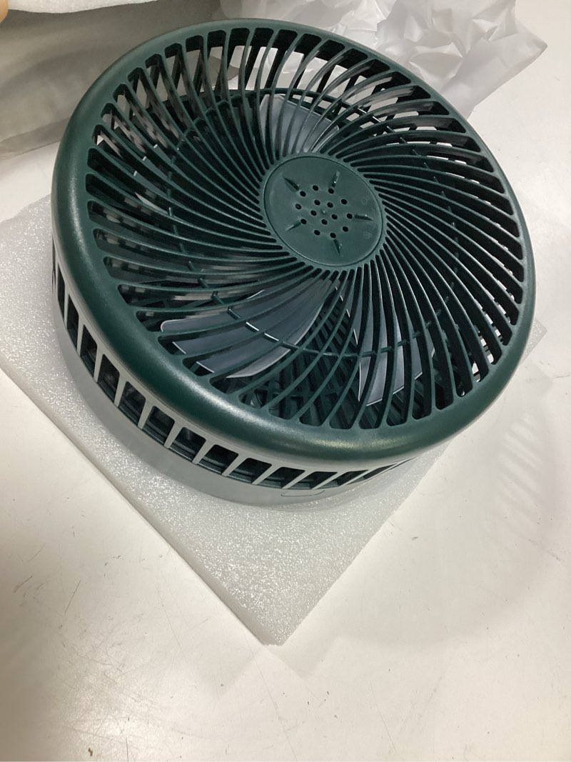 Condition photo showing Good Condition for primevolve portable fan, |21h battery|7200mah rechargeable oscillating fan with remote, foldable telescopic 7.7" for travel camping cruise hotel bedroom, green green 7.7 inch