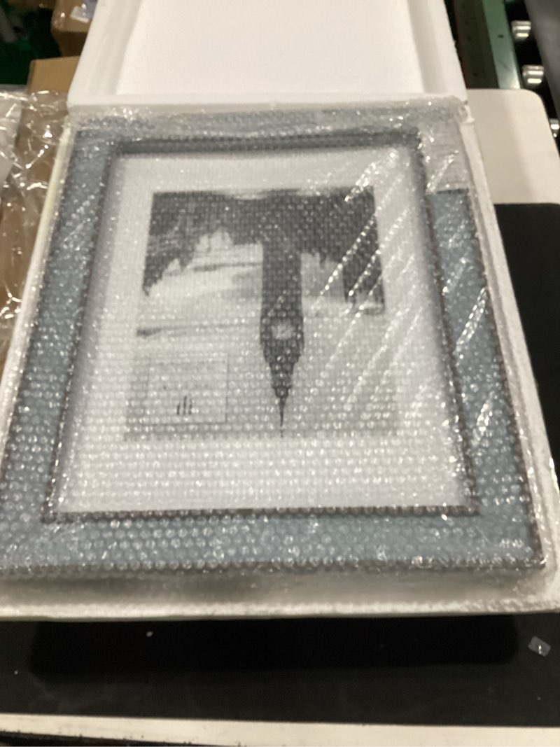 Condition photo showing Good Condition for isaac jacobs 11x14 (matted 8x10) blue w/brown (vertical & horizontal) double border picture frame, wall-mountable, made for photo gallery and wall art, home or office (11x14, blue w/brown)