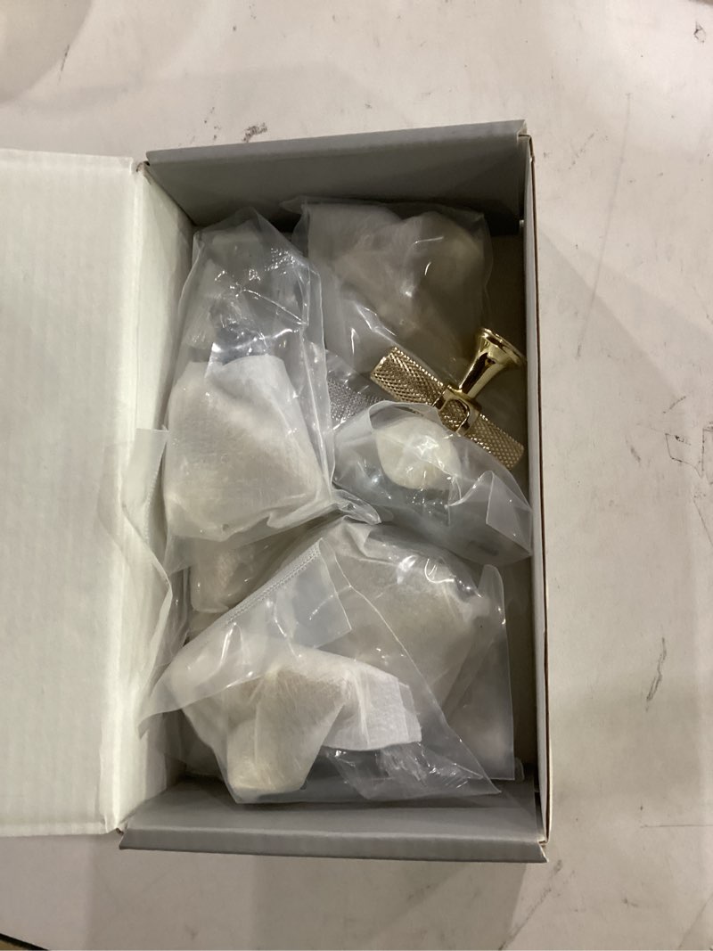 Condition photo showing Good Condition for amerdeco 10 pack gold cabinet knobs 2 inch length single hole t bar kitchen cabinet knob knurled cabinet pulls for drawer dresser cupboard zh0025 knob 10 pack gold