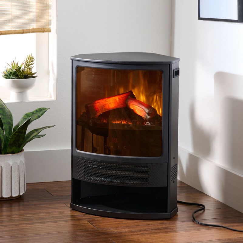 better homes & gardens new indoor electric corner stove heater with remote