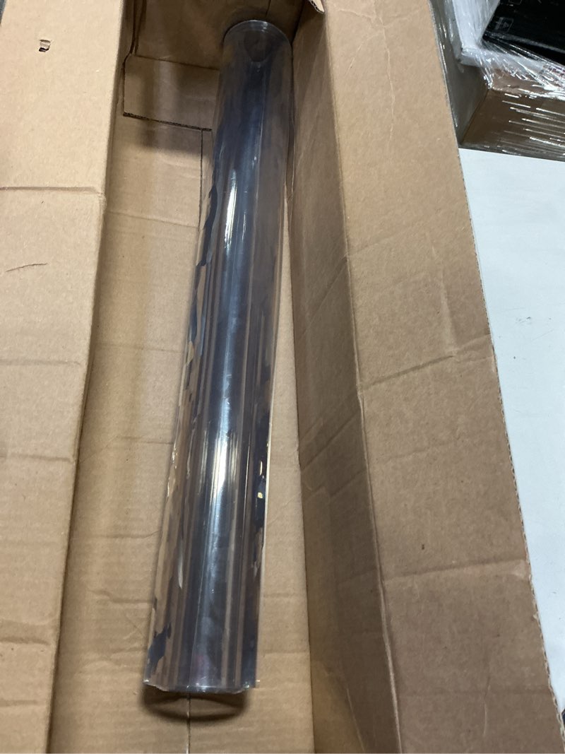 Condition photo showing Good Condition for 24 x 72 Inch Clear Table Cover Protector, 2mm Thick Clear Table Protector for Dining Room Table, Plastic Table Cover, Waterproof Table Pad for Kitchen, Office Clear 2mm 24" x 72"